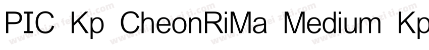 PIC Kp CheonRiMa Medium Kp 97KPS字体转换